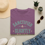 Sanctified & Slightly Spicy T-Shirt — Christian Faith with Fun Attitude