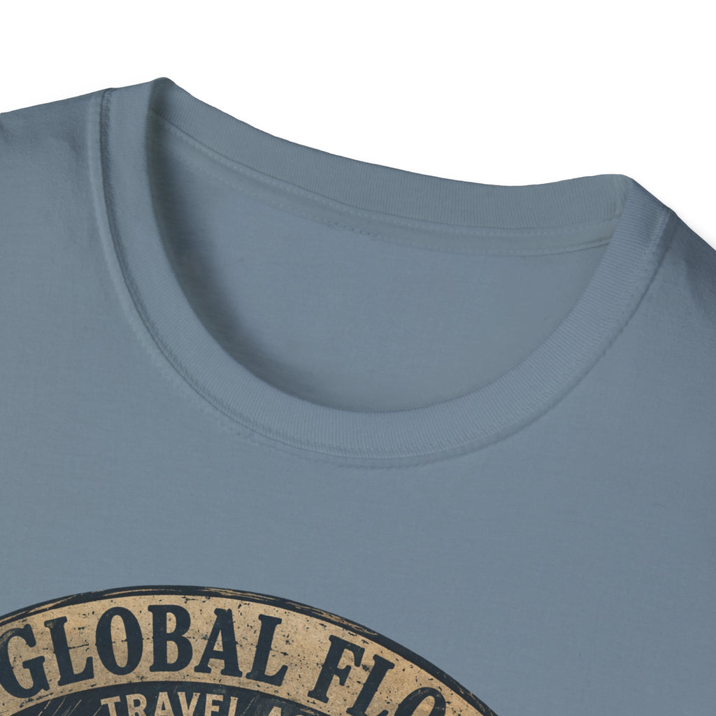 Global Flood Travel Badge T-Shirt – Vintage Ark Graphic Tee ("Unsubscribe from Humanity")