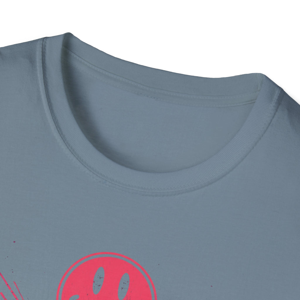 Faith Smiley Cross T-Shirt — Colorful Retro Smile Faces Graphic Tee