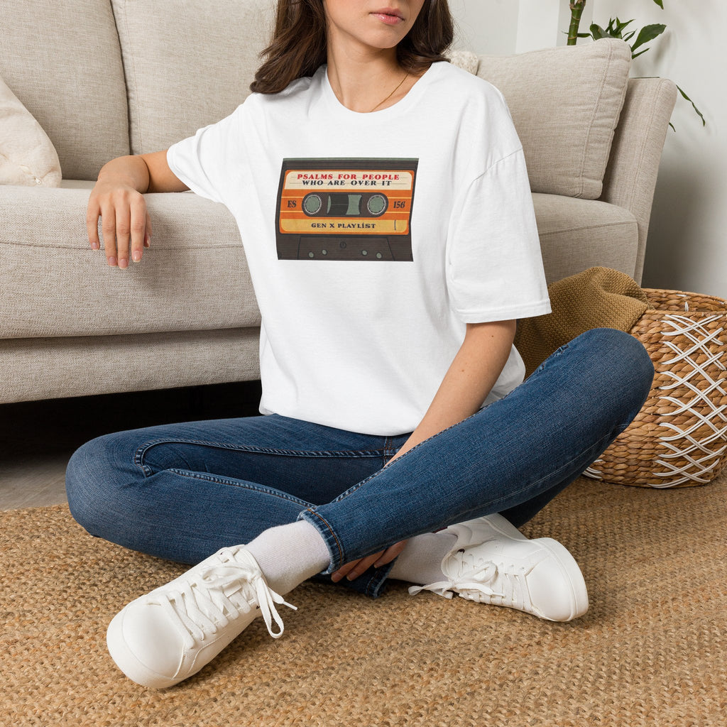Retro Cassette T-Shirt — "Mixtapes for People Who Are Over It" Vintage Music Tee