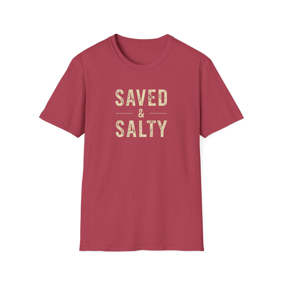 Saved & Salty T‑Shirt — Christian Beachy Faith Graphic Tee