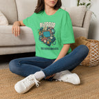 Blessed But Overstimulated T-Shirt — Retro Cozy Graphic Tee for Busy Moms & Millennials