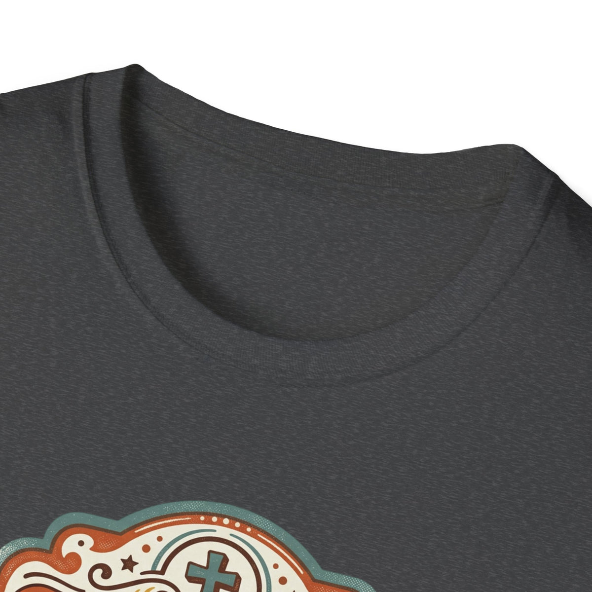 Christian T-Shirt — "Jesus Saves" Vintage Script Faith Tee