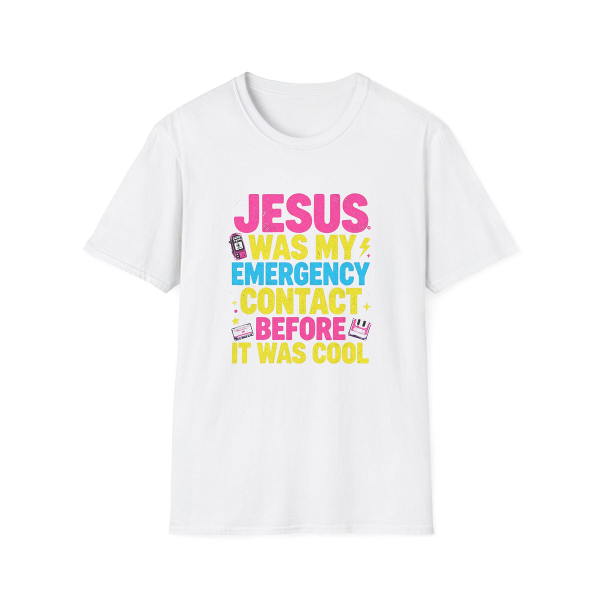 "Jesus Was My Emergency Contact Before It Was Cool" Christian Graphic Tee