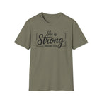 She Is Strong T-Shirt — Proverbs 31:25 Inspirational Christian Tee