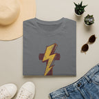 Vintage Lightning Bolt T-Shirt — Retro Distressed Yellow Bolt Tee