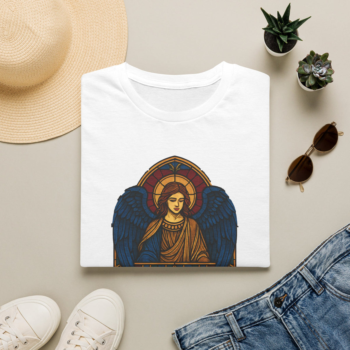 Heaven Sent--Stained Glass Angel T-Shirt