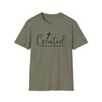 Created With a Purpose Christian T-Shirt — Faith Cross Inspirational Tee