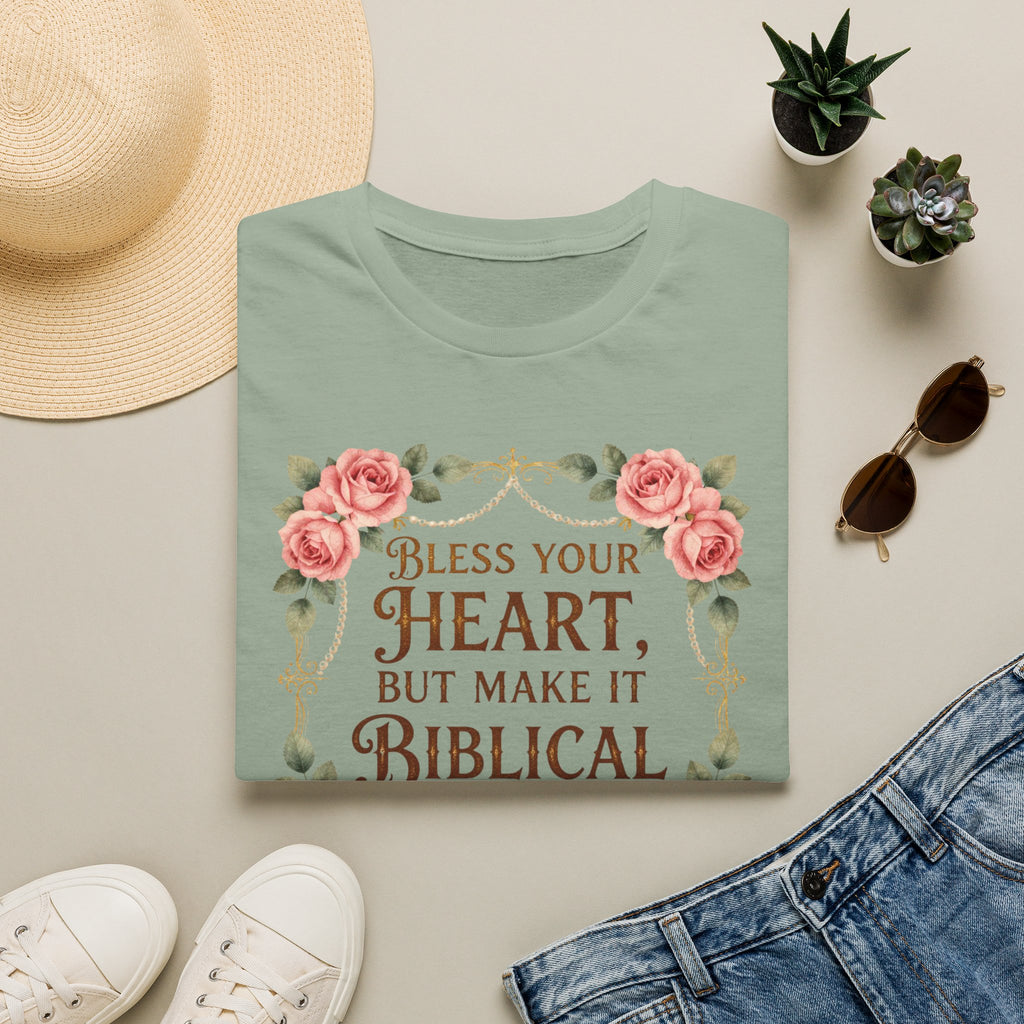 Biblical Blessings T-Shirt — "Bless Your Heart, But Make It Biblical" Floral Tee