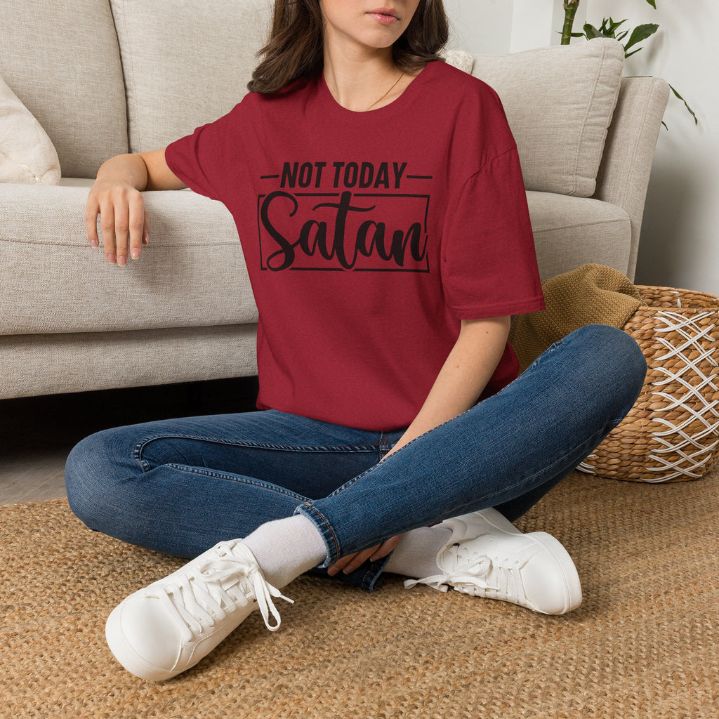 Not Today Satan T-Shirt — Funny Christian Faith Graphic Tee