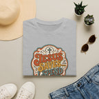 Christian T-Shirt — "Jesus Saves" Vintage Script Faith Tee