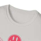 Faith Smiley Cross T-Shirt — Colorful Retro Smile Faces Graphic Tee