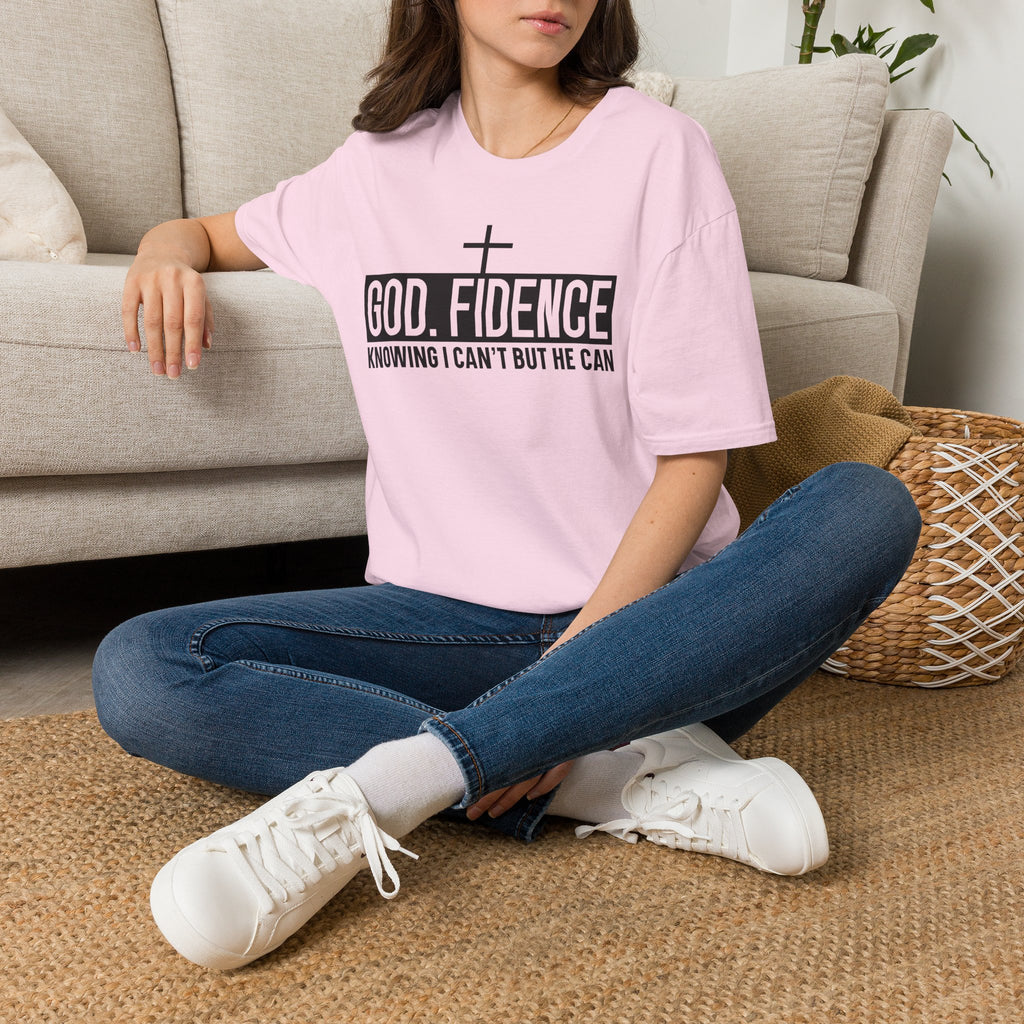 Faith Confidence T-Shirt — "God. Fidence" Christian Inspirational Tee