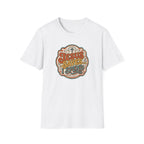 Christian T-Shirt — "Jesus Saves" Vintage Script Faith Tee