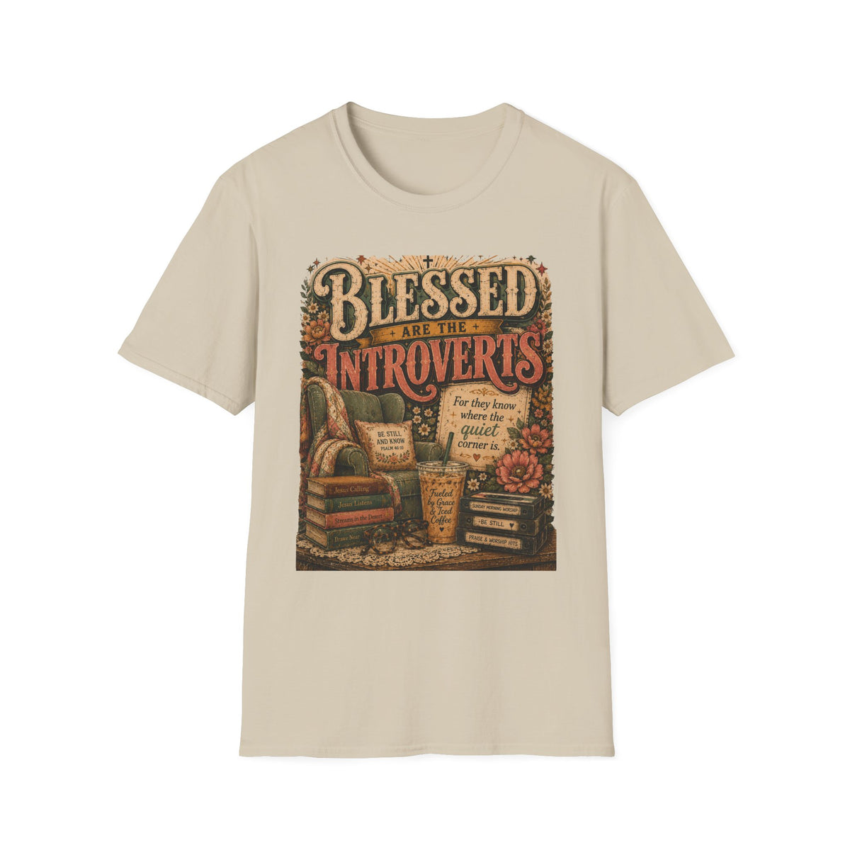 Blessed Are the Introverts T-Shirt — Cozy Vintage Introvert Tee