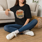 Christian T-Shirt — "Jesus Saves" Vintage Script Faith Tee