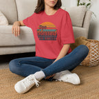 Too Blessed To Argue T-Shirt — Retro Sunset Faith Graphic Tee