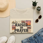 Raised on Prayer T-Shirt — Vintage Faith & Nostalgia Tee