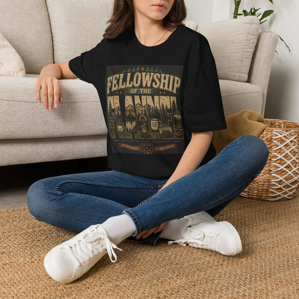 Fellowship of the Flannel T-Shirt — Vintage Outdoor Camping Tee