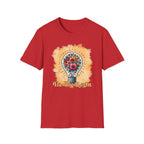 Be The Light Graphic T-Shirt — Floral Lightbulb Inspirational Tee