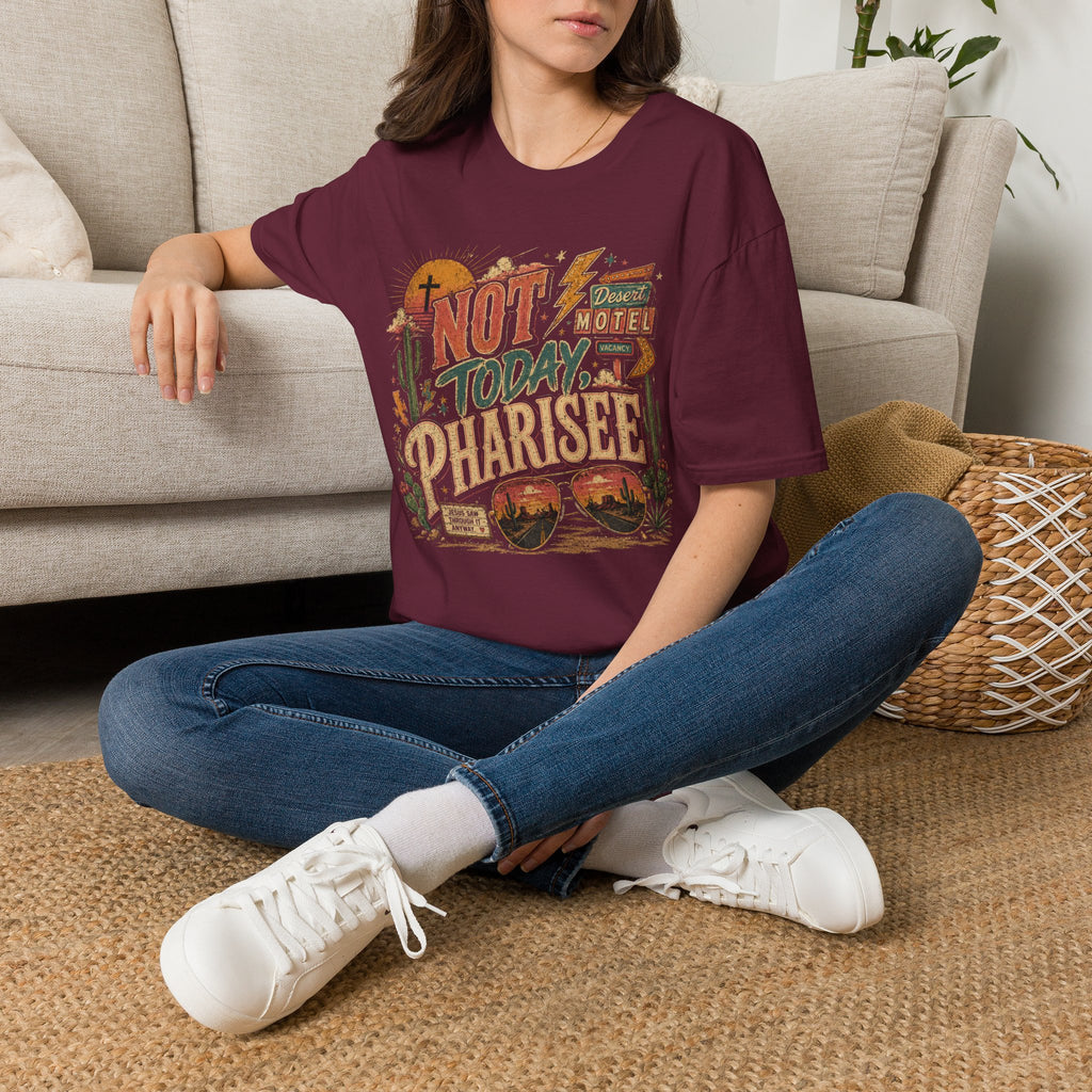 Not Today Pharisee T-Shirt — Retro Desert Christian Faith Tee