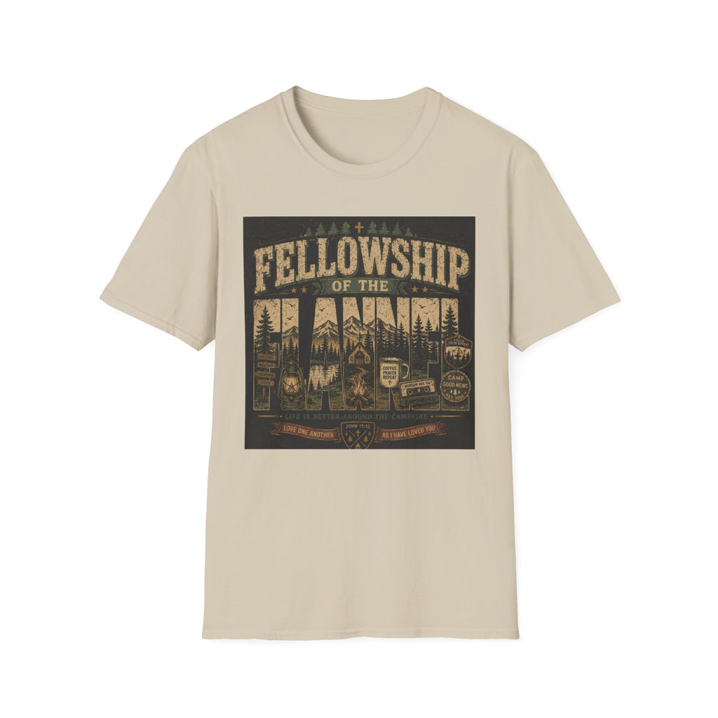 Fellowship of the Flannel T-Shirt — Vintage Outdoor Camping Tee