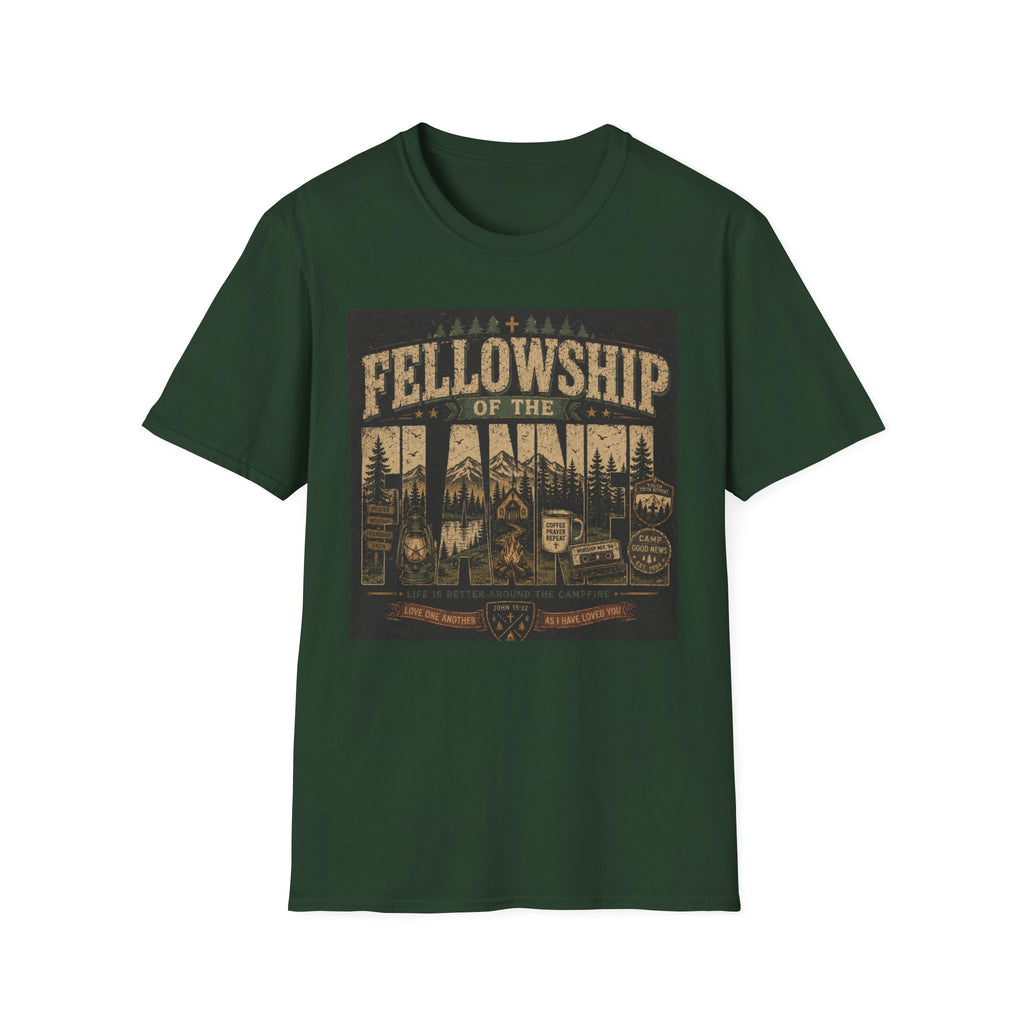 Fellowship of the Flannel T-Shirt — Vintage Outdoor Camping Tee