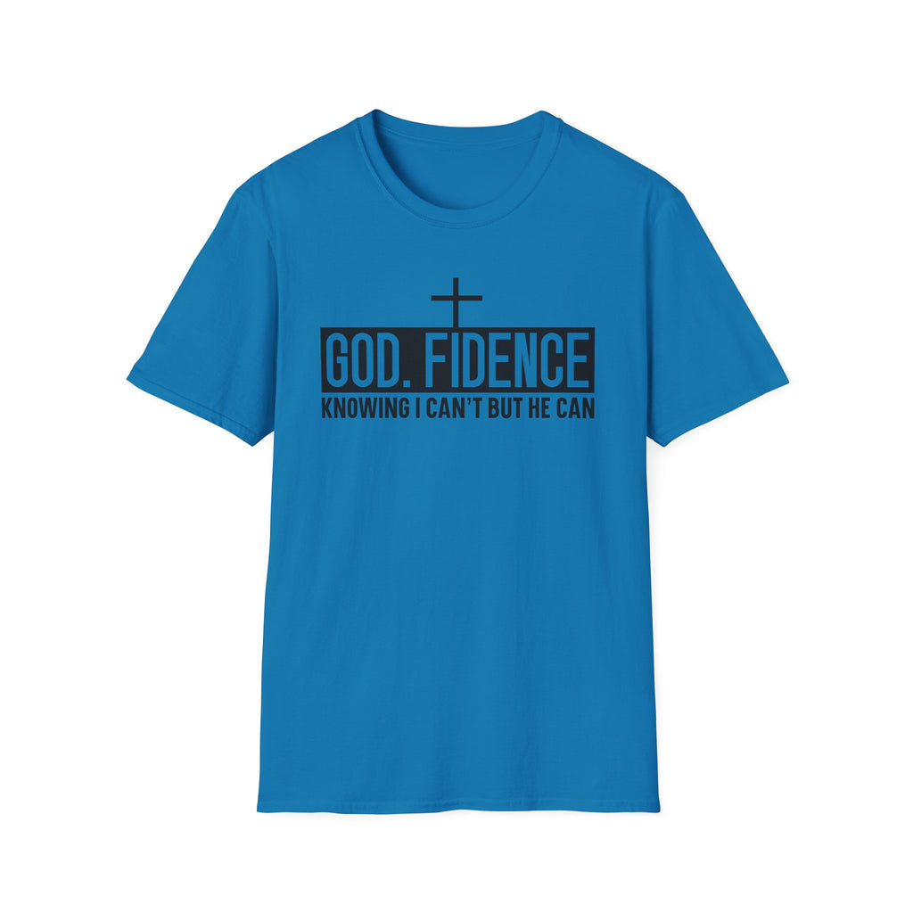 Faith Confidence T-Shirt — "God. Fidence" Christian Inspirational Tee