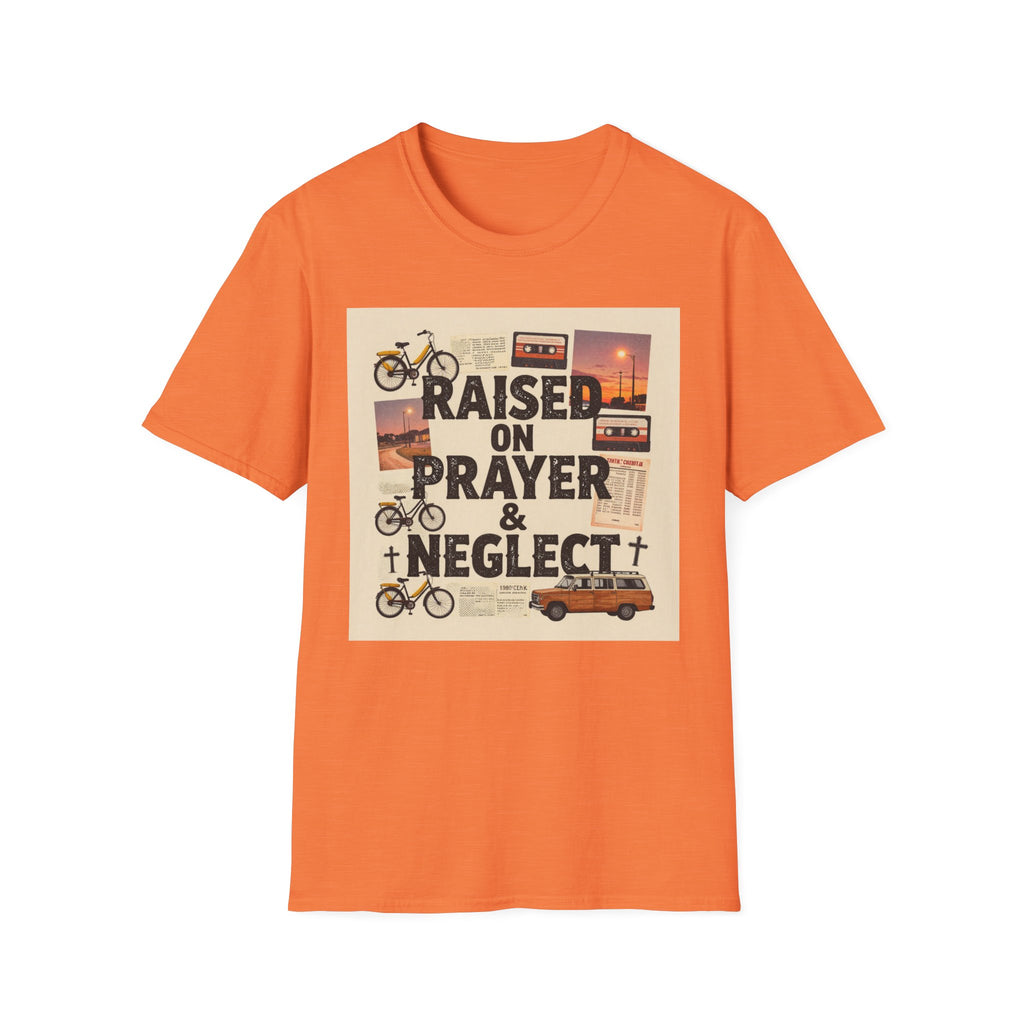 Raised on Prayer T-Shirt — Vintage Faith & Nostalgia Tee