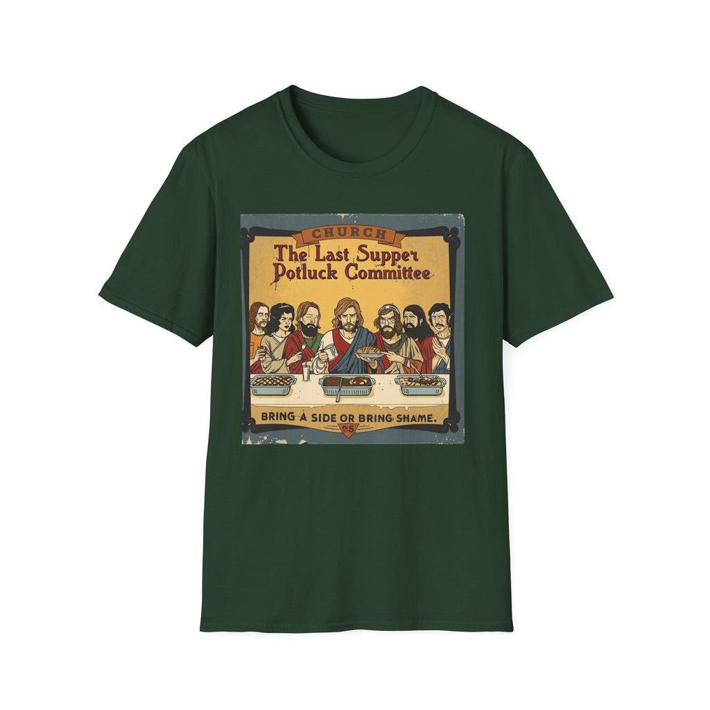 The Last Supper Potluck Committee Tee – “Bring a Side or Bring Shame” Graphic T-Shirt