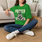 Prayer Warrior T-Shirt — Meditative Jesus Graphic Tee