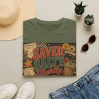 Saved Salty Slightly Overstimulated T-Shirt — Vintage Coastal Christian Graphic Tee