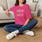Saved & Salty T‑Shirt — Christian Beachy Faith Graphic Tee