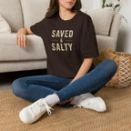 Saved & Salty T‑Shirt — Christian Beachy Faith Graphic Tee