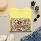Gen X Women Don't Panic T-Shirt — Retro Raccoon Vintage Graphic Tee