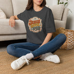 Christian T-Shirt — "Jesus Saves" Vintage Script Faith Tee