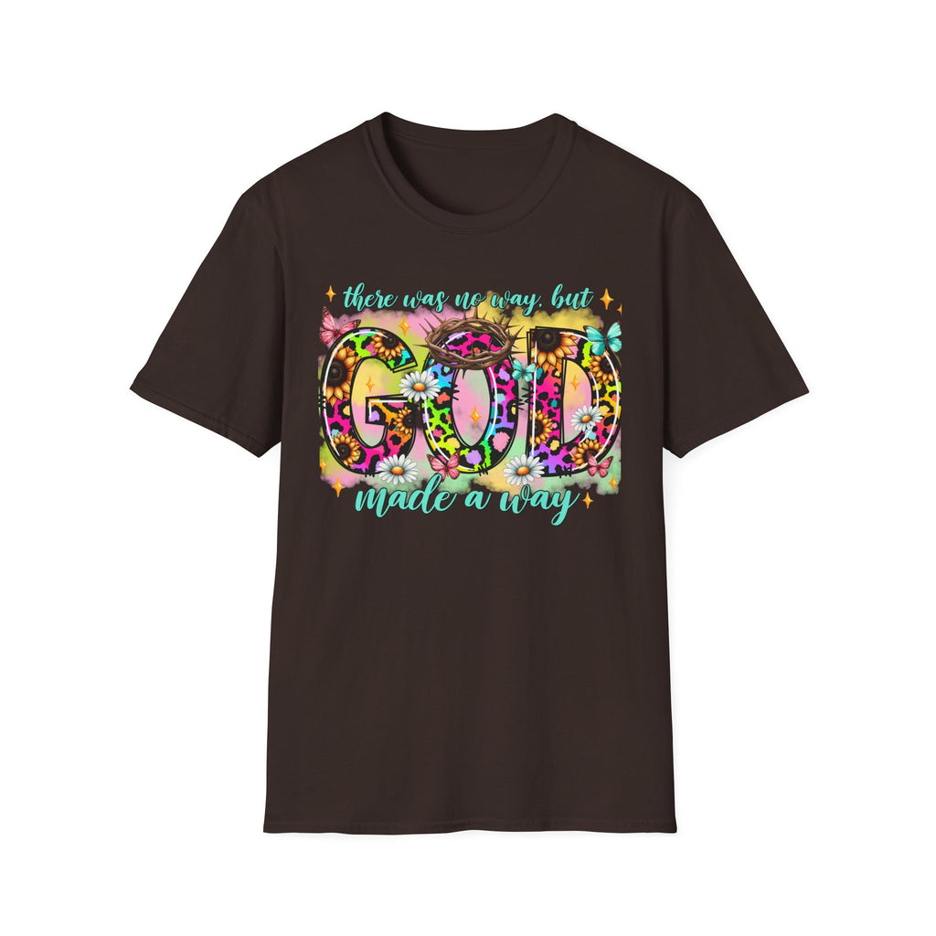 Floral 'God Made a Way' Christian Graphic T-Shirt