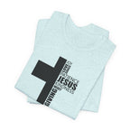 Christian Cross T-Shirt – 'Jesus, Forgiving, Love, Kindness' Word Cloud Tee
