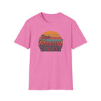 Too Blessed To Argue T-Shirt — Retro Sunset Faith Graphic Tee