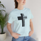 Christian Cross T-Shirt – 'Jesus, Forgiving, Love, Kindness' Word Cloud Tee