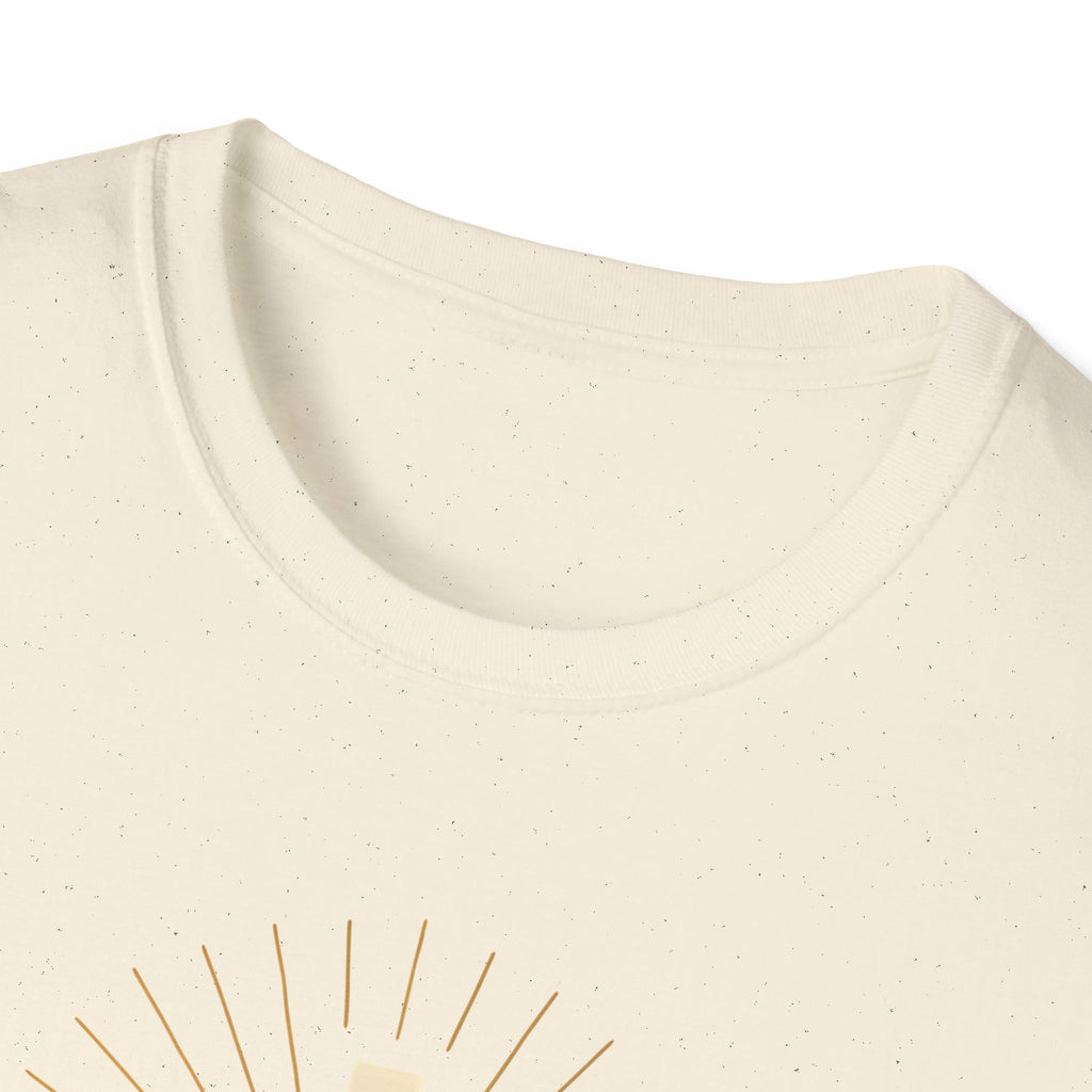 Radiant gold cross T-Shirt--Faith in Full Light