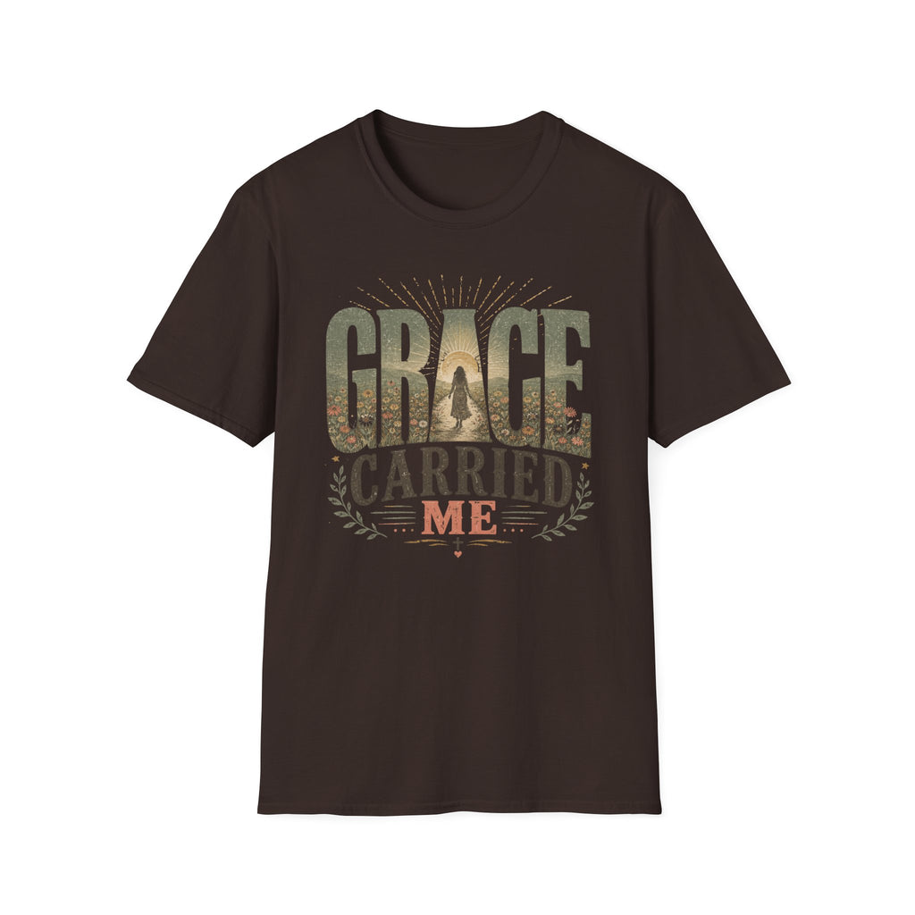 Grace Carried Me T‑Shirt — Inspirational Christian Faith Graphic Tee