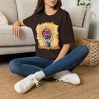 Be The Light Graphic T-Shirt — Floral Lightbulb Inspirational Tee