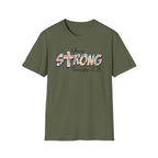 She Is Strong Floral T‑Shirt — Proverbs 31:25 Inspirational Women’s Tee